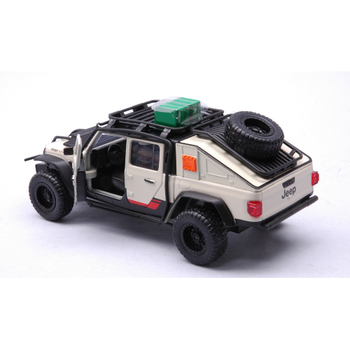 JURASSIC WORD JEEP GLADIATOR 2020 CREAM/RED 1:32 Jada Toys Movie Modellino