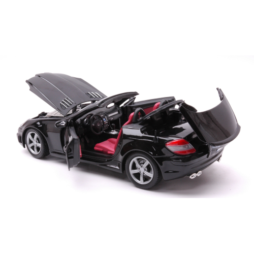 MERCEDES BENZ SLK55 AMG 2002 BLACK 1:18 MotorMax Auto Stradali Modellino