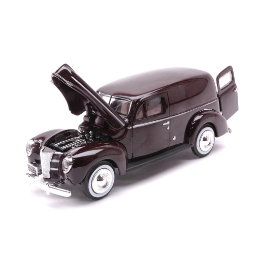 FORD SEDAN DELIVERY 1940 BURGUNDY 1:24 MotorMax Auto Stradali Modellino