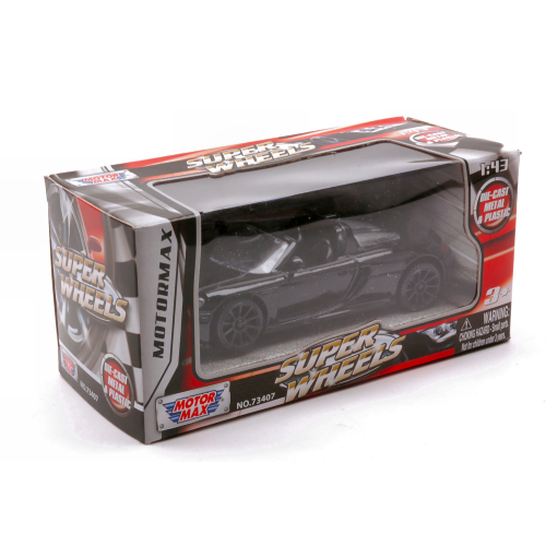 PORSCHE CARRERA GT SPIDER 2003 BLACK 1:43 MotorMax Auto Stradali Modellino