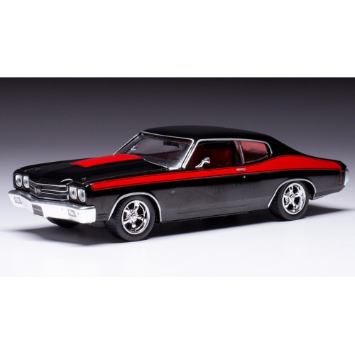 CHEVROLET CHEVELLE SS 1970 BLACK/RED 1:43 Ixo Model Auto Stradali Modellino