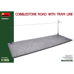 COBBLESTONE ROAD W/TRAM LINE KIT 1:35 Miniart Kit Diorami Die Cast Modellino