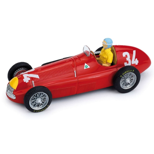 ALFA ROMEO J.M.FANGIO 1950 N.34 WORLD CHAMPION CON PILOTA 1:43 Brumm Formula 1 Die Cast Modellino