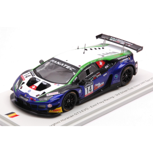 LAMBORGHINI HURACAN GT3 N.14 3rd CLASS 24H SPA 2022 TUJULA-WHITE-LAPPAL 1:43 Spark Model Auto Competizione Modellino