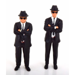 FIGURINE SET Blues Brothers 2 FIGURINES JAKE AND ELWOOD 1:18 KK Scale Figurini Die Cast Modellino