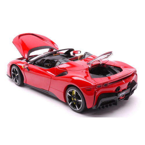 FERRARI SF90 STRADALE HYBRID SPIDER 2020 RED 1:18 Burago Auto Stradali Modellino