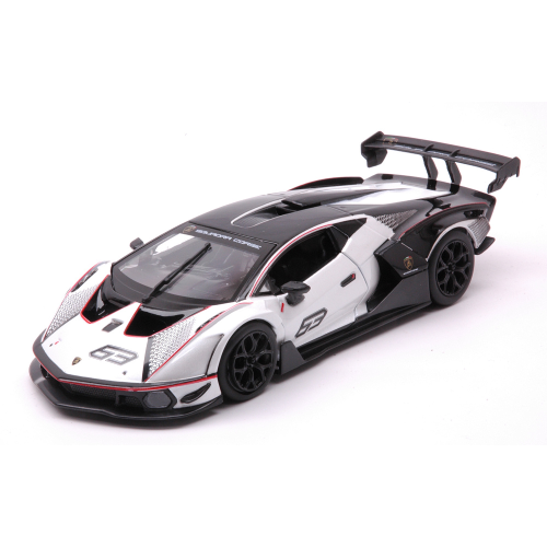LAMBORGHINI ESSENZA SCV12 N.63 2021 WHITE 1:24 Burago Auto Competizione Modellino