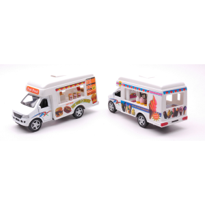 ICE CREAM/FAST FOOD TRUCK cm 12,5 (1 MODELLINO) Kinsmart Modellismo Giocattolo Modellino