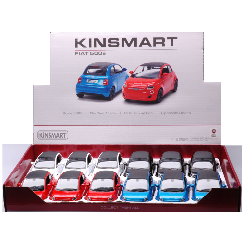 FIAT 500e (1 Modellino a Scelta) cm 12 1:28 Kinsmart Modellismo Giocattolo Modellino