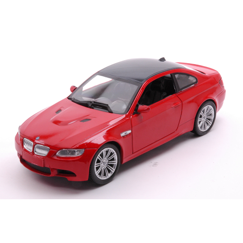 NY71053R - BMW M 3 COUPE 2008 RED 1:24 New Ray Auto Stradali Die Cast  Modellino - New Ray