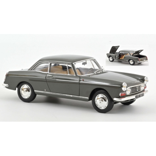 PEUGEOT 404 COUPE' 1967 GRAPHITE GREY 1:18 Norev Auto Stradali Modellino