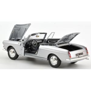 PEUGEOT 404 CABRIOLET 1967 SILVER 1:18 Norev Auto Stradali Modellino