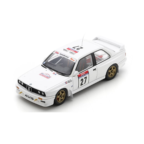 BMW E30 N.27 TOUR DE CORSE RALLYE DE FRANCE 1990 F.DOR-P.VIALE 1:43 Spark Model Auto Rally Modellino