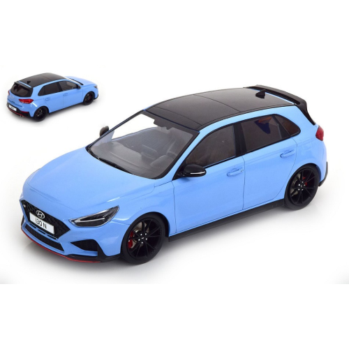 HYUNDAI i30 N 2021 LIGHT BLUE 1:18 ModelCarGroup Auto Stradali Modellino