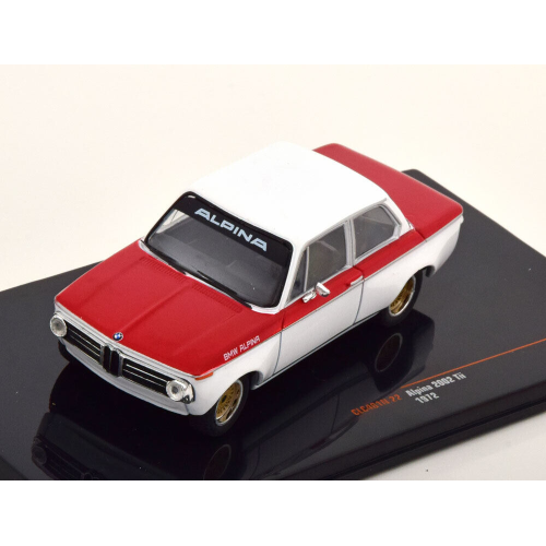 BMW ALPINA 2002 Tii 1972 WHITE/RED 1:43 Ixo Model Auto Stradali Modellino