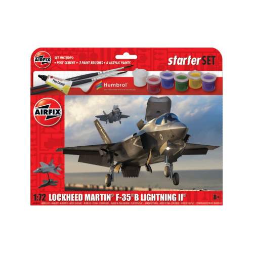 LOCKHEED MARTIN F-35B LIGHTNING II STARTER SET KIT 1:72 Airfix Kit Aerei Modellino