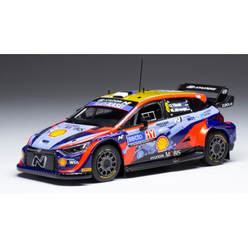 HYUNDAI i20 N.8 FINLAND RALLY 2022 TANAK/JARVEOJA 1:43 Ixo Model Auto Rally Modellino