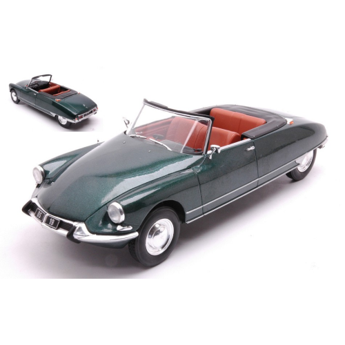 CITROEN DS 19 CONVERTIBLE 1963 METALLIC DARK GREEN 1:24 Whitebox Auto Stradali Modellino