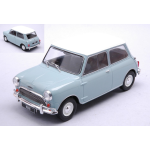 AUSTIN MINI COOPER S 1965 LIGHT BLUE/WHITE RHD 1:24 Whitebox Auto Stradali Die Cast Modellino