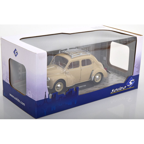 RENAULT 4CV 1956 BEIGE TOURTERELLE 1:18 Solido Auto Stradali Modellino