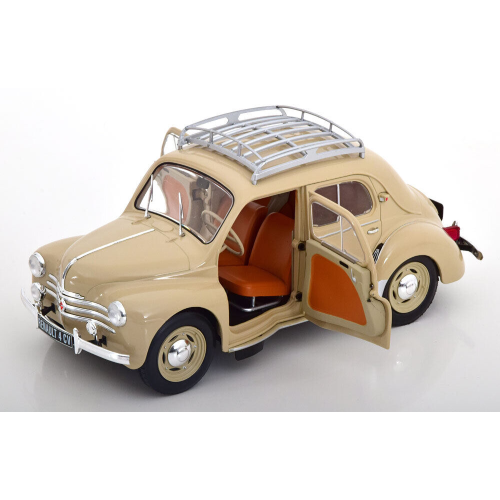 RENAULT 4CV 1956 BEIGE TOURTERELLE 1:18 Solido Auto Stradali Modellino