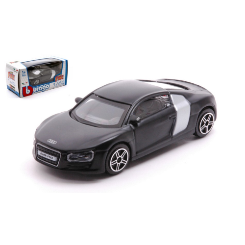 AUDI R8 COUPE 2009 BLACK 1:43 Burago Auto Stradali Modellino