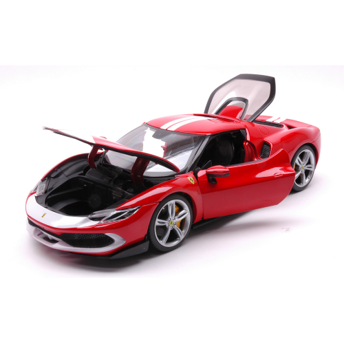 FERRARI 296 GTB ASSETTO FIORANO 2022 RED 1:18 Burago Auto Stradali Modellino