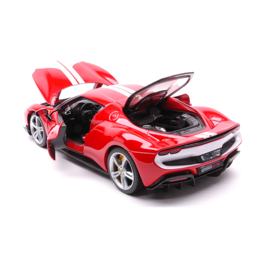 FERRARI 296 GTB ASSETTO FIORANO 2022 RED 1:18 Burago Auto Stradali Modellino