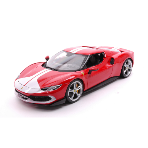 FERRARI 296 GTB ASSETTO FIORANO 2022 RED 1:18 Burago Auto Stradali Modellino