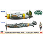 B-239 BUFFALO & MESSERSCHMITT Bf109G-6, JUUTILAINE KIT 1:72 Hasegawa Kit Aerei Die Cast Modellino