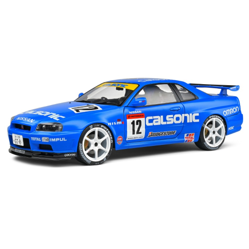 NISSAN GT-R (R34) STREETFIGHTER CALSONIC TRIBUTE 2000 BLUE 1:18 Solido Auto Competizione Modellino