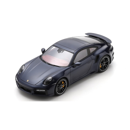 PORSCHE 911 TURBO S (TYPE 992) 2021 METALLIC NIGHT BLUE 1:18 Schuco Auto Stradali Modellino