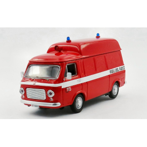 FIAT 238 TETTO ALTO AMBULANZA VIGILI DEL FUOCO TETTO ALTO 1970 1:43 Rio Pompieri Modellino