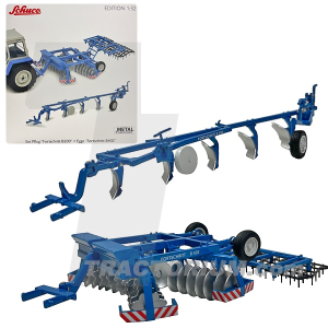 FORTSCHRITT PFLUG B200 + SCHEIBENEGGE B402 1:32 Schuco Mezzi Agricoli e Accessori Modellino