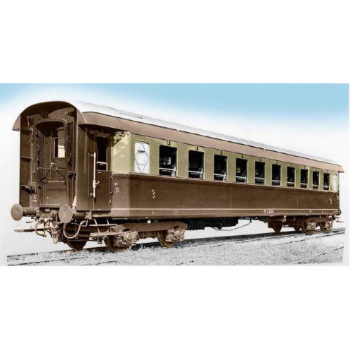 FS 3-UNITS TYPE 1946 CASTANO ISABELLA 1 1st AND 2 3rd CLASS EP.III 1:87 Rivarossi Treni Modellino