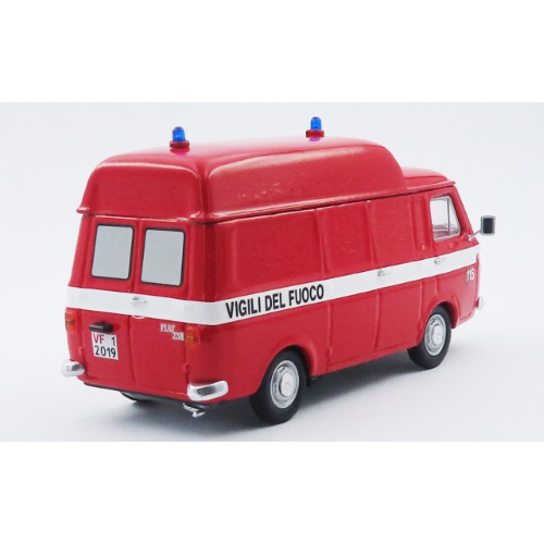 FIAT 238 TETTO ALTO AMBULANZA VIGILI DEL FUOCO TETTO ALTO 1970 1:43 Rio Pompieri Modellino