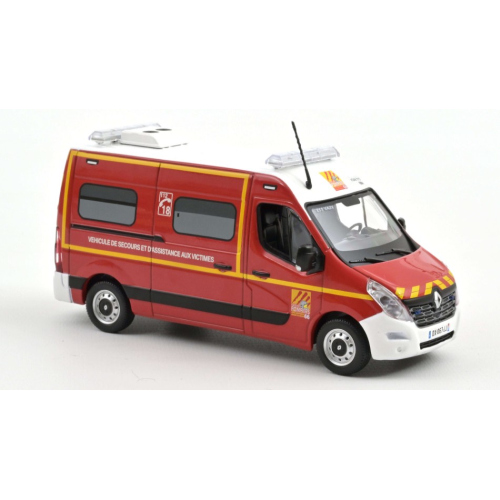 RENAULT MASTER 2014 POMPIERS VSAV 1:43 Norev Pompieri Modellino