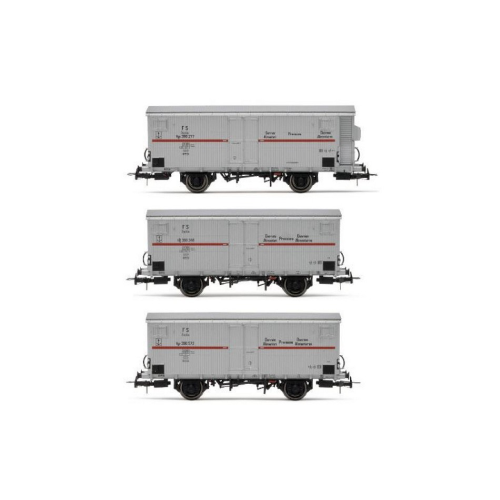 FS 3-UNIT PACK REFIGERATED WAGONS EP.III 1:87 Rivarossi Treni Modellino