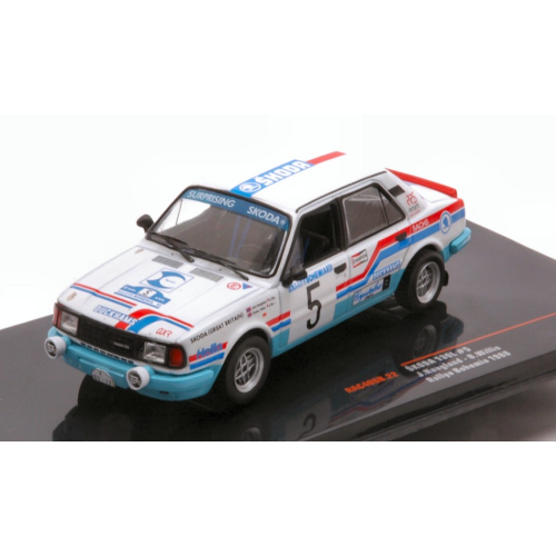 SKODA 130 L N.5 RALLY BOHEMIA 1988 HAUGLAND/WILLIS 1:43 Ixo Model Auto Rally Modellino