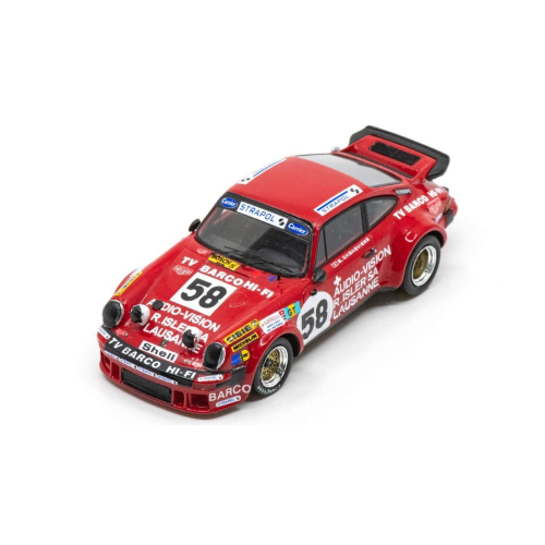PORSCHE 934 N.58 LE MANS 1976 ZBINDEN-CHENEVIERE-BUHRER 1:43 Spark Model Auto Competizione Modellino