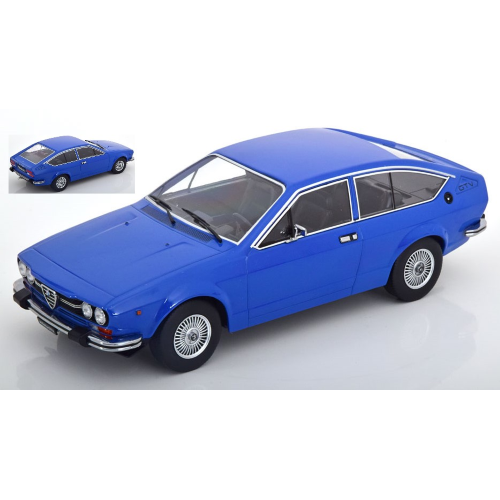 ALFA ROMEO ALFETTA 2000 GTV 1976 BLUE 1:18 KK Scale Auto Stradali Die Cast Modellino