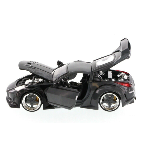 NISSAN 350Z 2003 FAST & FURIOUS CHARCOAL GREY 1:24 Jada Toys Movie Modellino