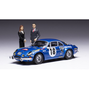 ALPINE REN.1800 S N.18 WINNER RALLY MONTE C.1973 WITH FIG.ANDRUET/PETIT 1:43 Ixo Model Auto Rally Modellino