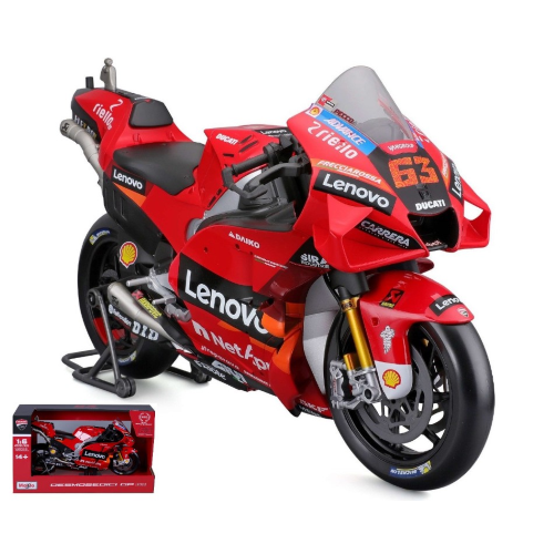 DUCATI DESMOSEDICI N.63 WORLD CHAMPION MOTO GP 2022 FRANCESCO BAGNAIA 1:6 Maisto Moto Modellino