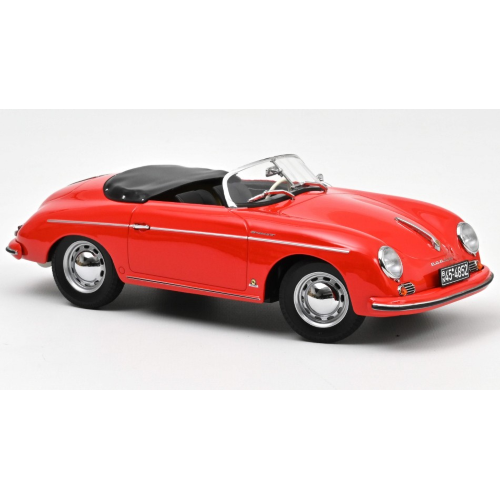 PORSCHE 356 SPEEDSTER 1954 RED 1:18 Norev Auto Stradali Modellino
