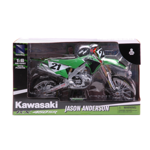 KAWASAKI KX 450 SR N.21 JASON ANDERSON 2022 1:6 New Ray Moto Modellino