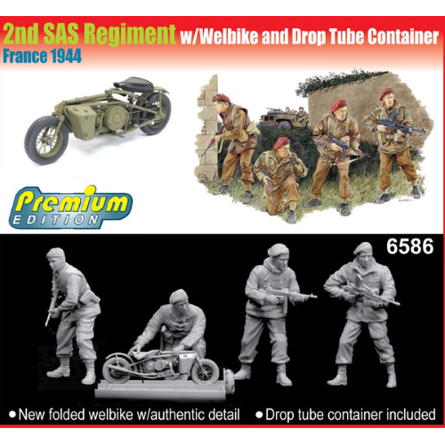 2nd SAS REGIMENT W/WELBIKE KIT 1:35 Dragon Kit Figure Militari Modellino