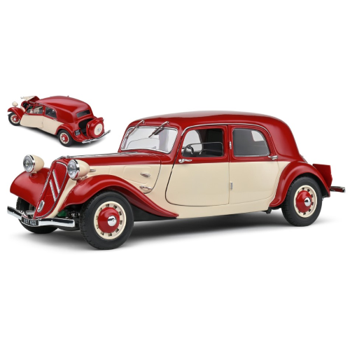 CITROEN 11CV TRACTION 1937 RED 1:18 Solido Auto Stradali Modellino