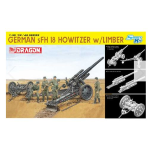 GERMAN s.FH.18 HOWITZER W/LIMBER KIT 1:35 Dragon Kit Mezzi Militari Die Cast Modellino