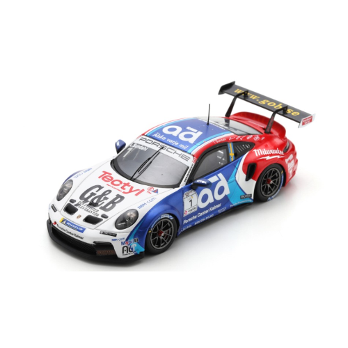 PORSCHE 911 GT3 N.1 PORSCHE CARRERA CUP SCANDINAVIA CHAMPION 2022 L.SUNDAHL 1:43 Spark Model Auto Competizione Modellino